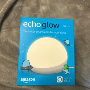 Amazon Echo Glow Multicolor Smart Lamp - Blue and White